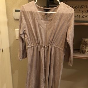 Long sleeve tan dress